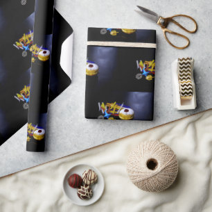 SlipperyJoe Hanukkah symbolic still life holiday e Wrapping Paper
