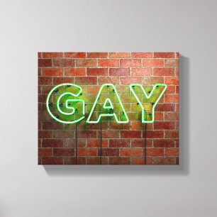 SlipperyJoe illuminated gay neon sign bright vivid