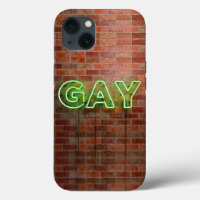 SlipperyJoe illuminated gay neon sign bright vivid