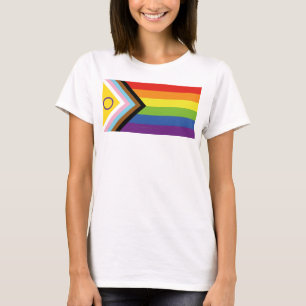 SlipperyJoe Intersex Progress Pride Flag rainbow s T-Shirt