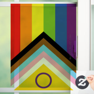 SlipperyJoe Intersex Progress Pride Flag rainbow s Window Cling