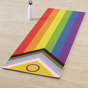 SlipperyJoe Intersex Progress Pride Flag rainbow s Yoga Mat