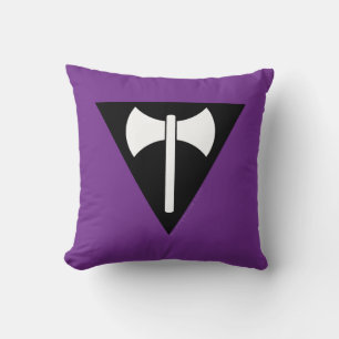 SlipperyJoe lesbian pride flag powerful gay femini Cushion