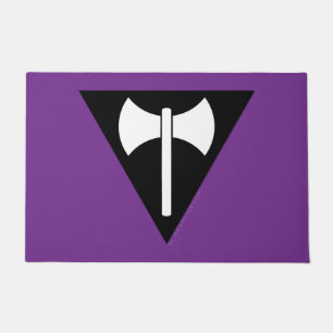 SlipperyJoe lesbian pride flag powerful gay femini Doormat