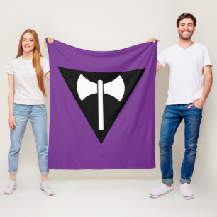 SlipperyJoe lesbian pride flag powerful gay femini Fleece Blanket