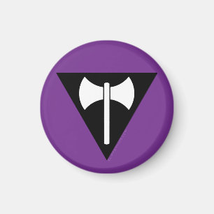 SlipperyJoe lesbian pride flag powerful gay femini Magnet