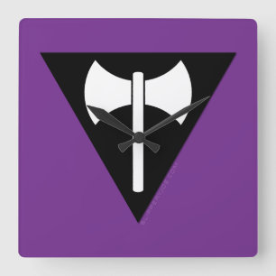 SlipperyJoe lesbian pride flag powerful gay femini Square Wall Clock