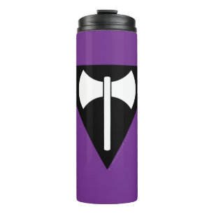SlipperyJoe lesbian pride flag powerful gay femini Thermal Tumbler
