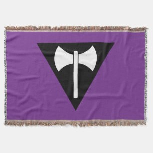 SlipperyJoe lesbian pride flag powerful gay femini Throw Blanket
