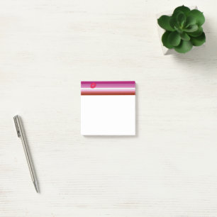 SlipperyJoe lipstick lesbian pride flag feminine c Post-it Notes