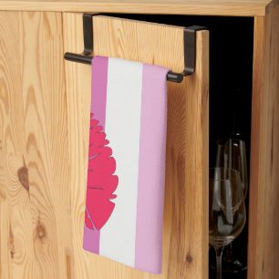SlipperyJoe lipstick lesbian pride flag feminine c Tea Towel