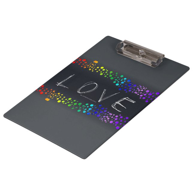 SlipperyJoe love bubbles red orange yellow green c Clipboard (Angled)