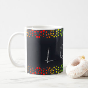SlipperyJoe love bubbles red orange yellow green c Coffee Mug