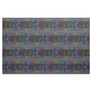 SlipperyJoe love bubbles red orange yellow green c Fabric