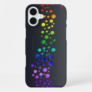 SlipperyJoe love bubbles red orange yellow green c iPhone 16 Plus Case