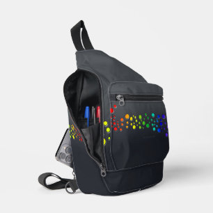 SlipperyJoe love bubbles red orange yellow green c Sling Bag