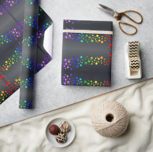 SlipperyJoe love bubbles red orange yellow green c Wrapping Paper