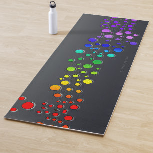 SlipperyJoe love bubbles red orange yellow green c Yoga Mat
