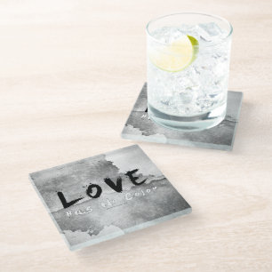 SlipperyJoe love has no colour race skin-tone boun Glass Coaster