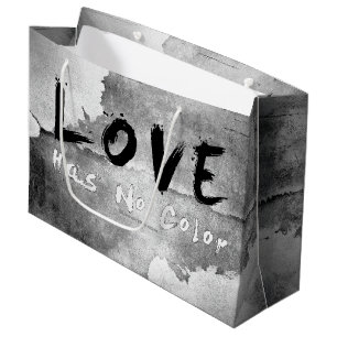 SlipperyJoe love has no colour race skin-tone boun Large Gift Bag