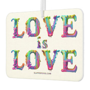 SlipperyJoe love is love dripping melting dynamic Car Air Freshener