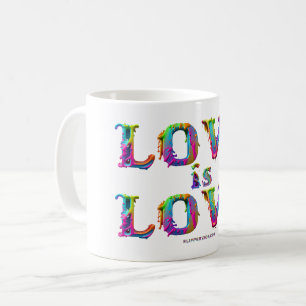 SlipperyJoe love is love dripping melting dynamic Coffee Mug