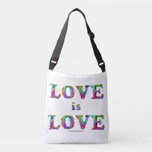 SlipperyJoe love is love dripping melting dynamic Crossbody Bag