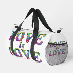 SlipperyJoe love is love dripping melting dynamic Duffle Bag