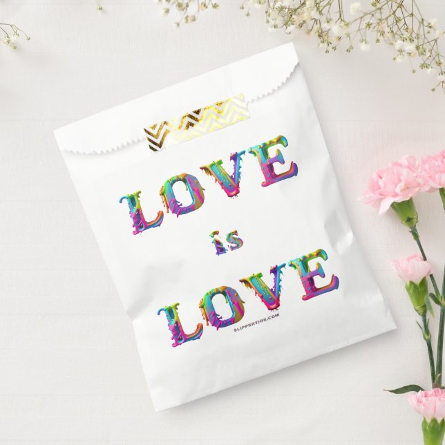 SlipperyJoe love is love dripping melting dynamic  Favour Bags (Sealed)