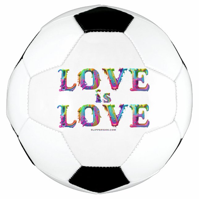 SlipperyJoe love is love dripping melting dynamic  Football (Front)