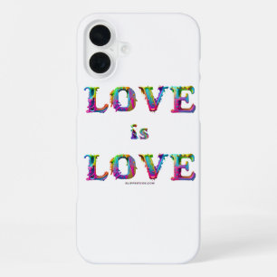 SlipperyJoe love is love dripping melting dynamic iPhone 16 Plus Case