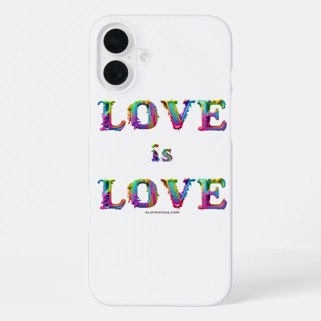 SlipperyJoe love is love dripping melting dynamic  iPhone Case (Back)