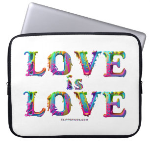 SlipperyJoe love is love dripping melting dynamic Laptop Sleeve