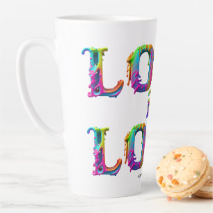 SlipperyJoe love is love dripping melting dynamic Latte Mug
