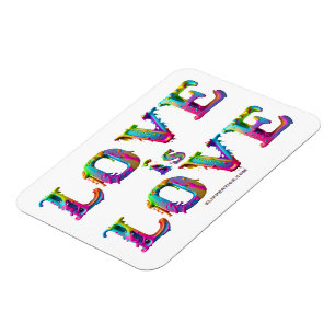 SlipperyJoe love is love dripping melting dynamic Magnet