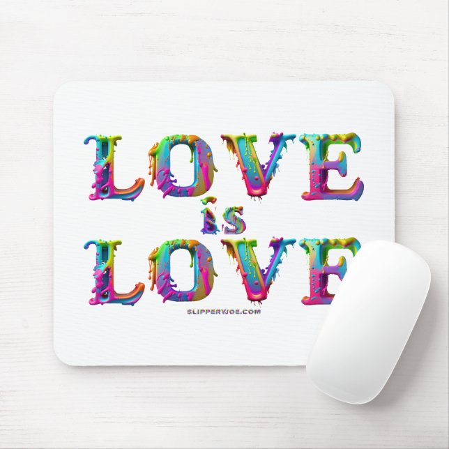 SlipperyJoe love is love dripping melting dynamic  Mouse Mat (With Mouse)