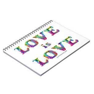 SlipperyJoe love is love dripping melting dynamic Notebook