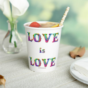 SlipperyJoe love is love dripping melting dynamic Paper Cups