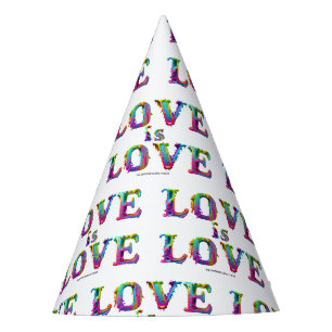 SlipperyJoe love is love dripping melting dynamic  Party Hat
