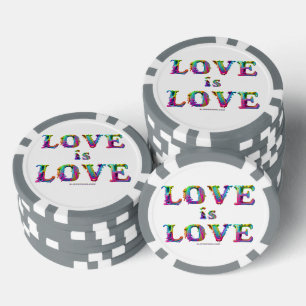 SlipperyJoe love is love dripping melting dynamic  Poker Chips