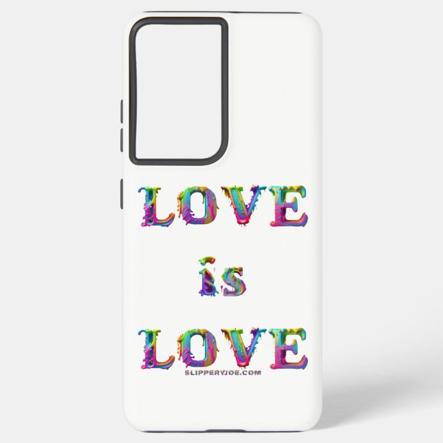 SlipperyJoe love is love dripping melting dynamic  Samsung Galaxy S21 Ultra Case (Back)