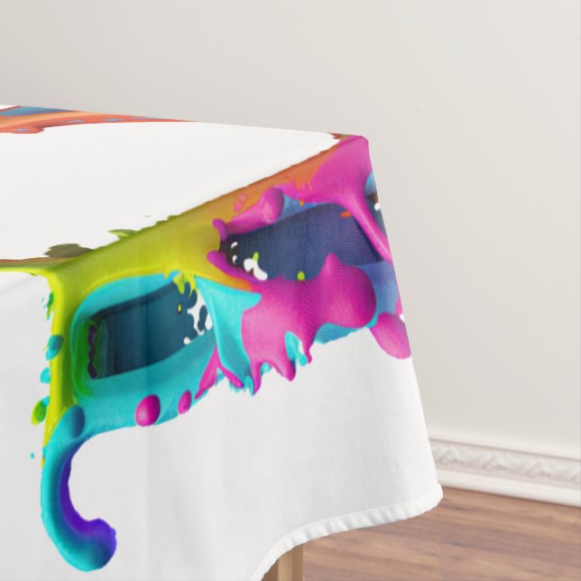 SlipperyJoe love is love dripping melting dynamic  Tablecloth (In Situ)
