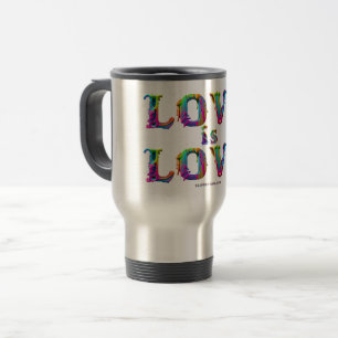 SlipperyJoe love is love dripping melting dynamic  Travel Mug