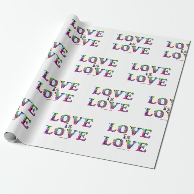 SlipperyJoe love is love dripping melting dynamic  Wrapping Paper (Unrolled)