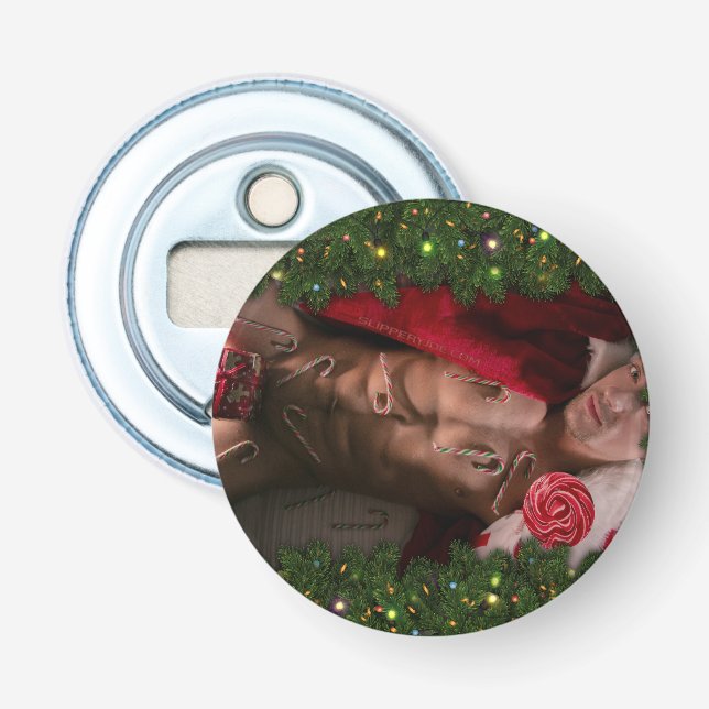 SlipperyJoe male chest six pack stomach bare torso Bottle Opener (Front)