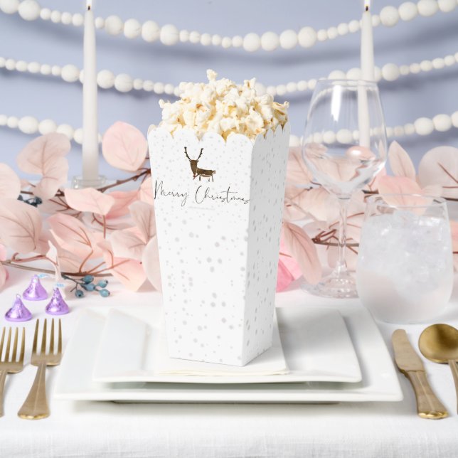 SlipperyJoe Merry Christmas reindeer red-nose antl Favour Box (Wedding)