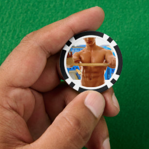 SlipperyJoe muscular man abs locker room tiled flo Poker Chips
