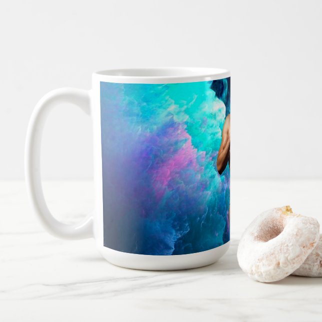 SlipperyJoe muscular man underwear bulge vibrant h Coffee Mug (With Donut)