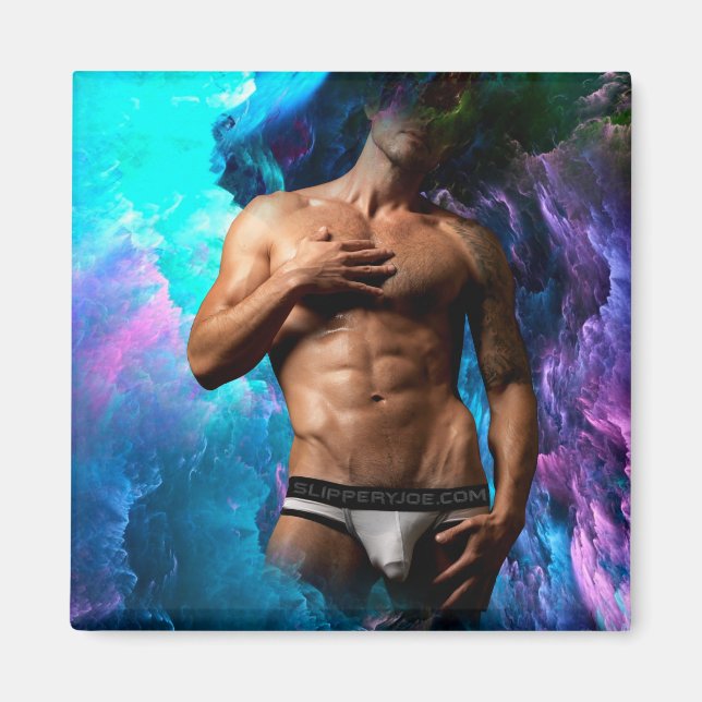 SlipperyJoe muscular man underwear bulge vibrant h Magnet (Front)