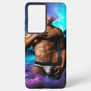 SlipperyJoe muscular man underwear bulge vibrant h Samsung Galaxy Case